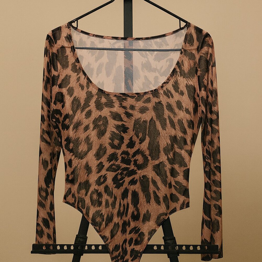 Sheer Cheetah Bodysuit